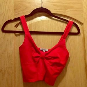 Red Crop top